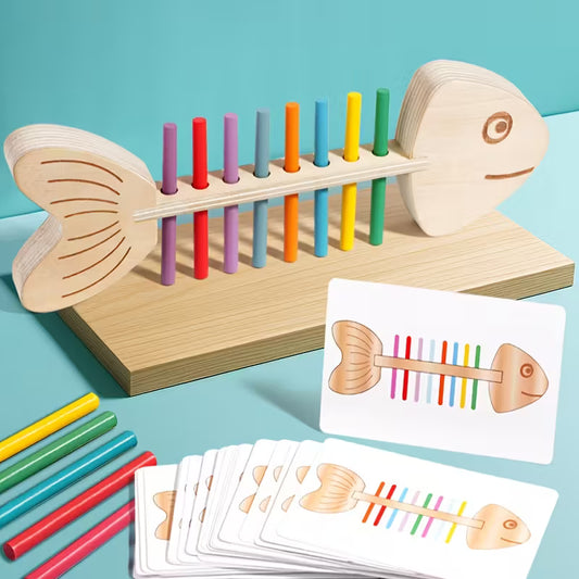Houten Visgraat Sorteer & Puzzelspel