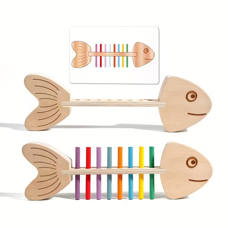 Houten Visgraat Sorteer & Puzzelspel