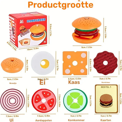 Stapelbare Hamburger Speelset