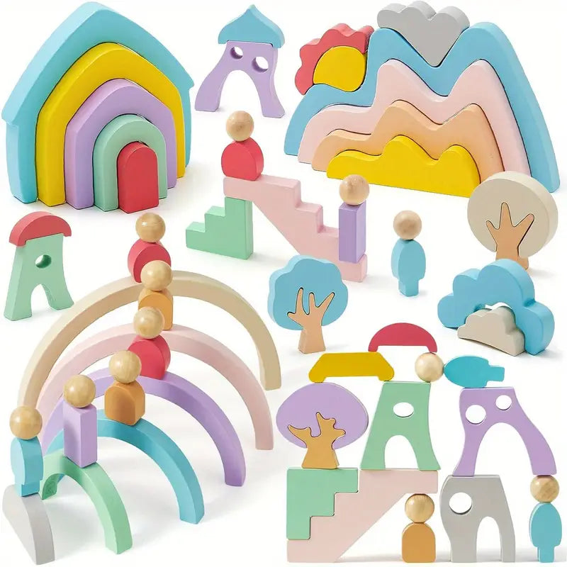 Houten Fantasiebouwset – 46-delig