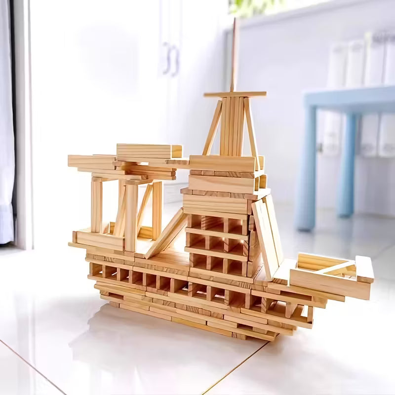 Houten bouwblokken